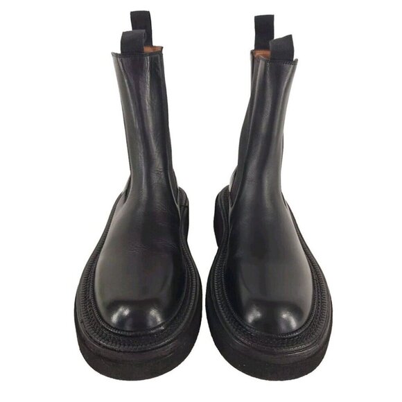 Marsell Pollicione Chelsea Boots 37 7 Womens Black Leather New - Picture 4 of 12